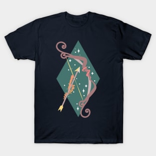 Sagittarius Bow and Arrow (Teal) T-Shirt